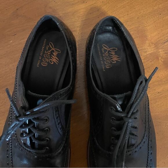 Men’s- Johnson and Murphy Black 10.5 great condition!! Wingtip, leather crafted - Picture 2 of 15